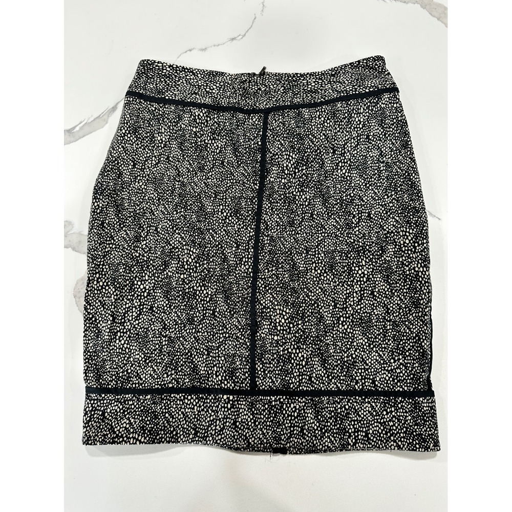 Rachel Roy Signature Black White‎ Speckled Print Pencil Skirt Size 0